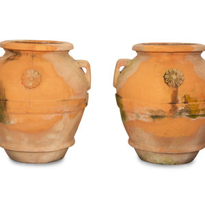 A Pair of Terracotta Olive Jars
20th
