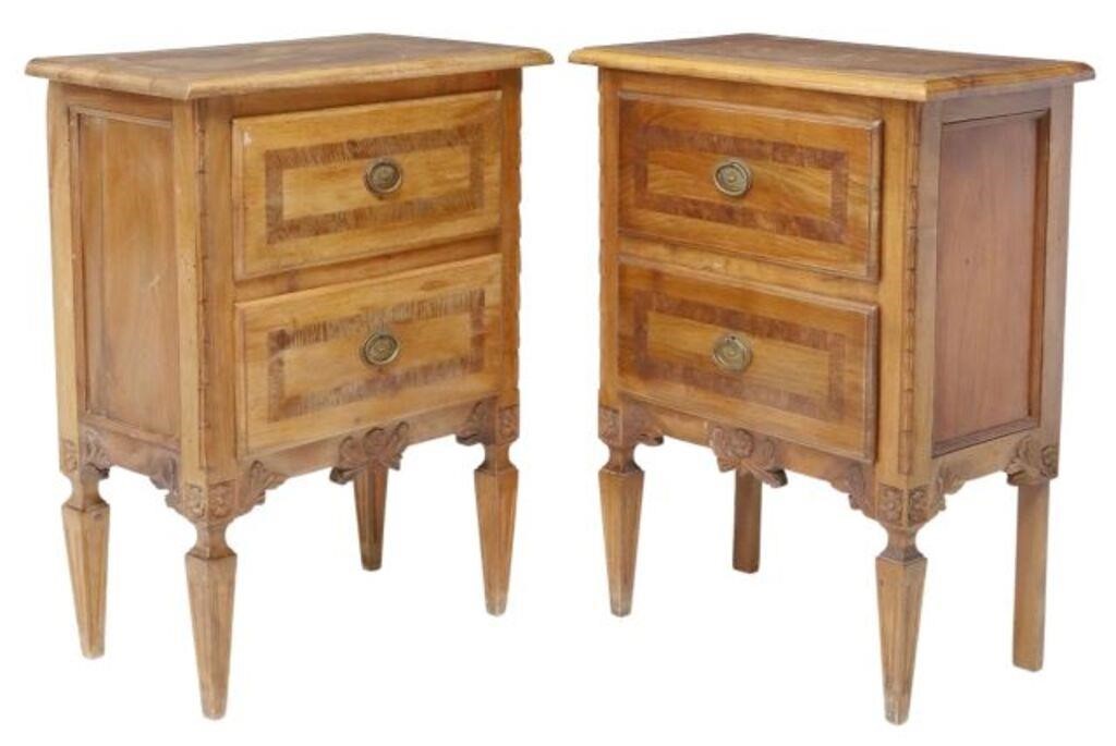 (2) ITALIAN NEOCLASSICAL WALNUT