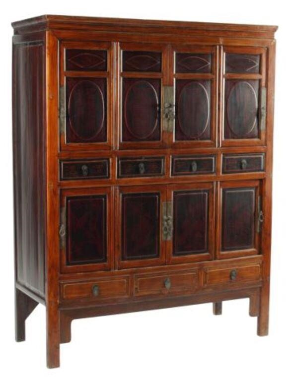 CHINESE LACQUERED FOUR DOOR CABINETChinese 2f67c1