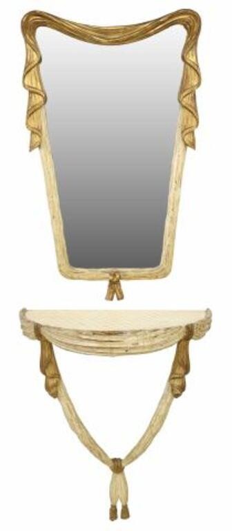 (2) ITALIAN PARCEL GILT WALL MIRROR