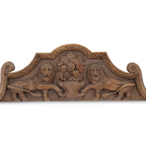 A Continental Carved Walnut Trumeau 2f67db