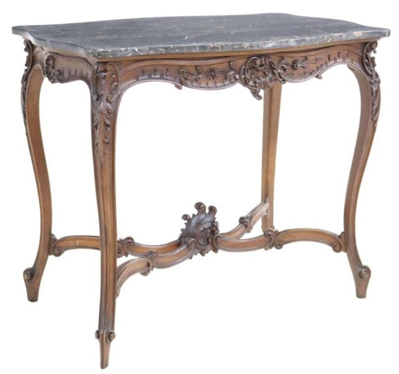 LOUIS XV STYLE MARBLE-TOP ACCENT