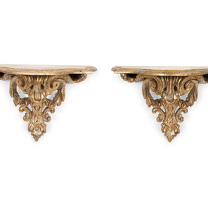 A Pair of Italian Silver Gilt Carved 2f6817