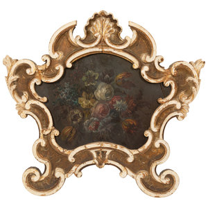 An Italian Floral Painted Panel