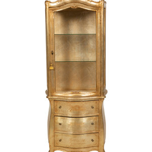 A Silvered Wood Vitrine Cabinet 2f682a