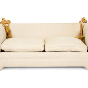 A Knole Natural Linen Upholstered 2f6831