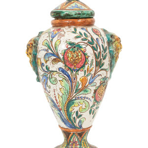 An Italian Majolica Covered Urn 2f6841