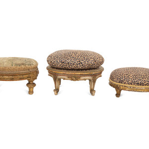 Three French Foot Stools 19th Century one 2f6850