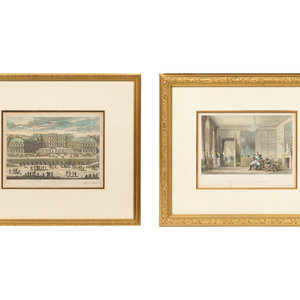 Two French Hand Colored Engravings
19th