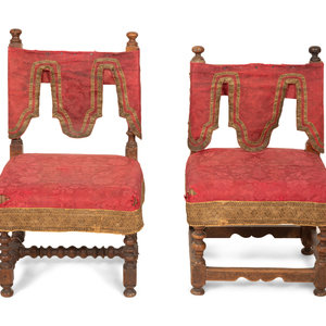 A Pair of Jacobean Style Walnut