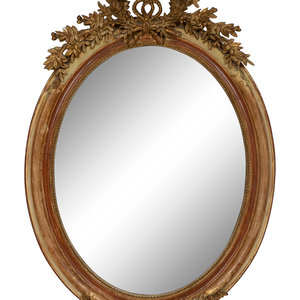 A Napoleon III Giltwood Oval Mirror Mid 19th 2f6872