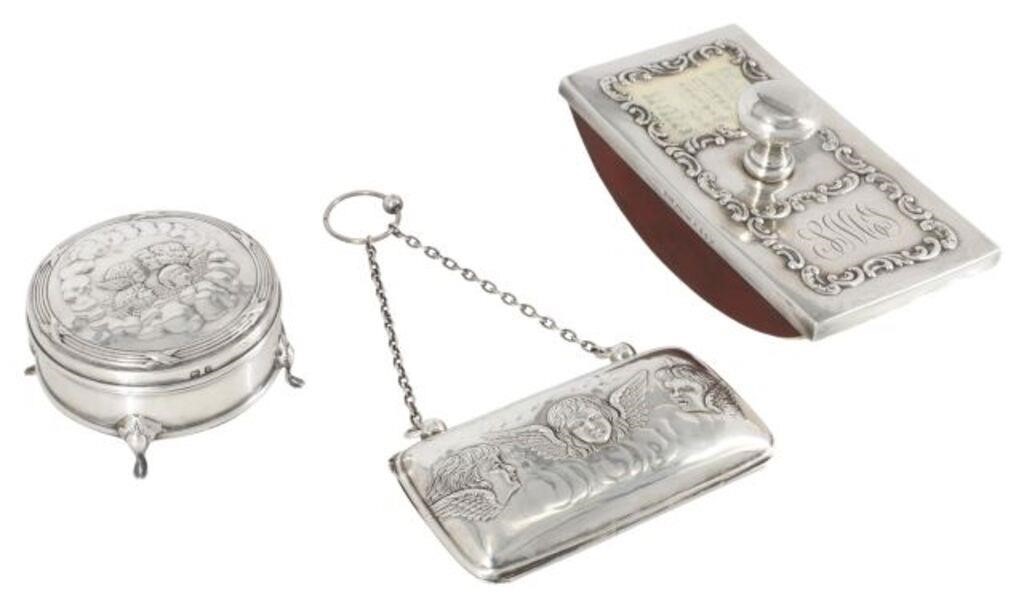 (3) ENGLISH STERLING COIN PURSE
