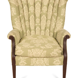 A Green and White Channel Upholstered
