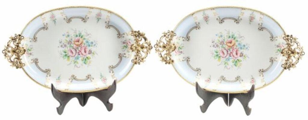  2 LIMOGES ORMOLU MOUNTED PORCELAIN 2f6899