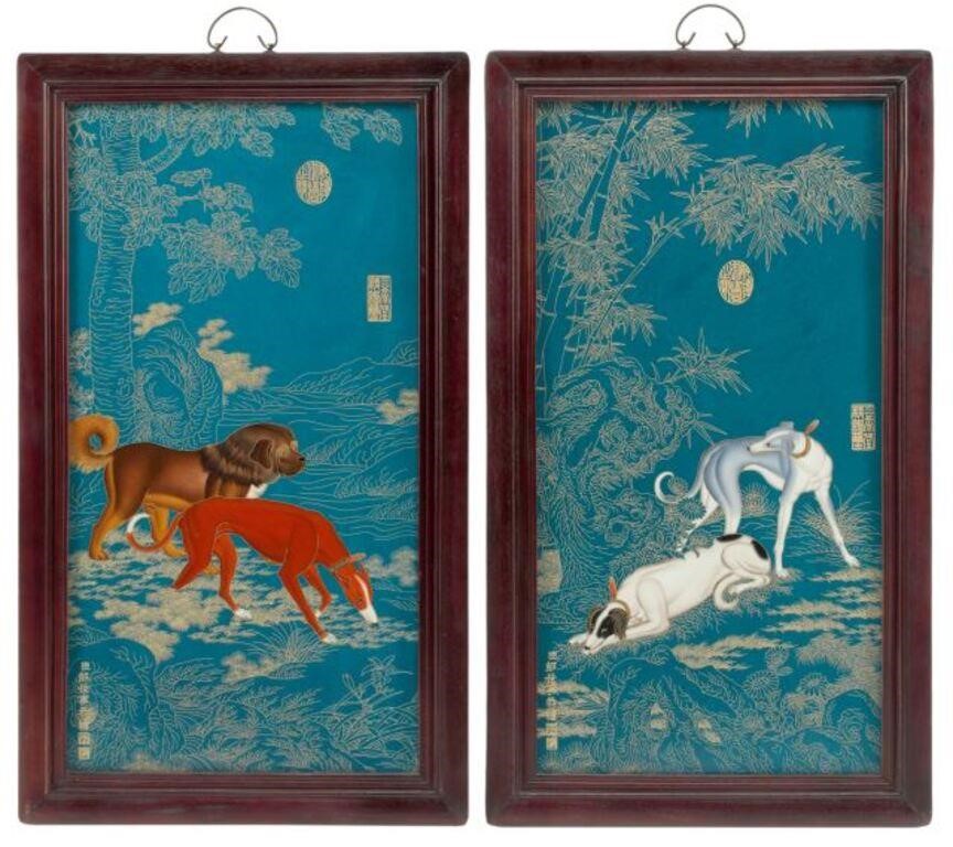  2 FRAMED CHINESE PORCELAIN PLAQUES 2f68d4