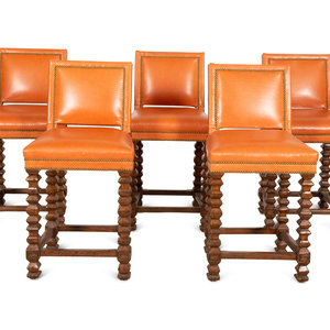 A Set of Five Contemporary Carved