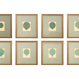 A Suite of Eight Gilt Framed Prints