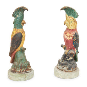 A Pair of Polychrome Painted Iron 2f691b
