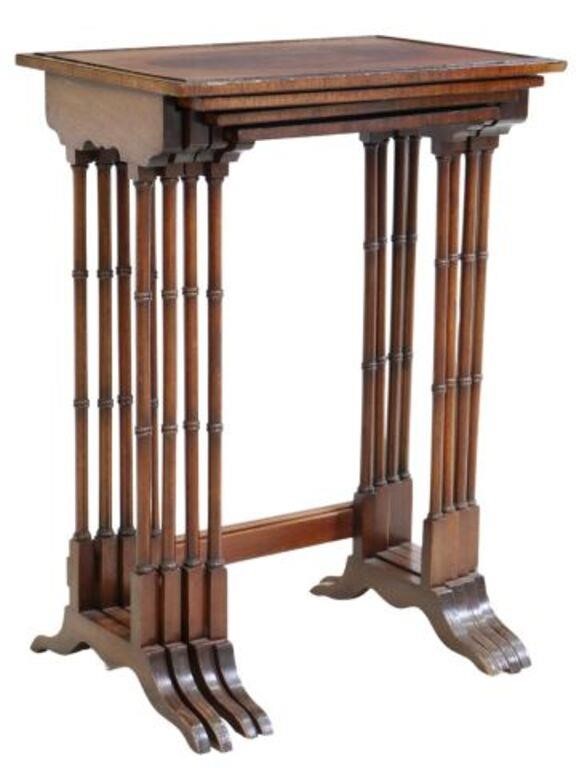 Ú(4) ENGLISH REGENCY STYLE MAHOGANY