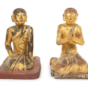 Two Cambodian Giltwood Buddha Figures 19th 2f6926