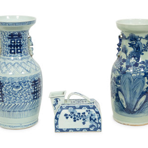 Three Chinese Blue and Celadon 2f693d