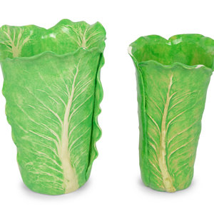Two Dodie Thayer Lettuce Ware Vases
Retailed