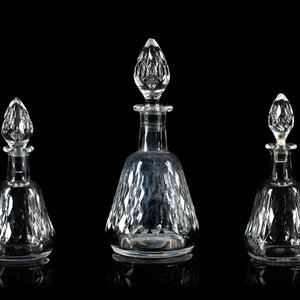 Three Baccarat Armagnac Cut Glass