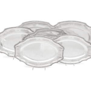 Three Pairs of French Silver Platters
Maison