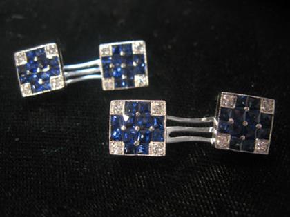 Sapphire and diamond cufflinks 4bdcf