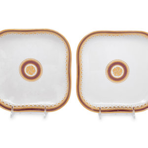 A Pair of Vienna Porcelain Square