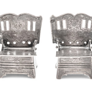 A Pair of Russian Silver Throne 2f6a22