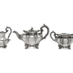 A William IV Silver Three-Piece Tea