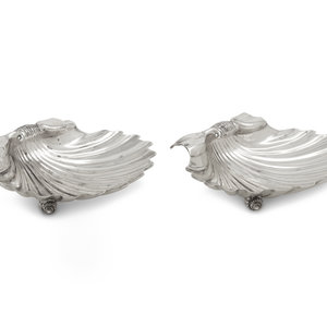 A Pair of Silver Shell Form Dishes Spurious 2f6a70