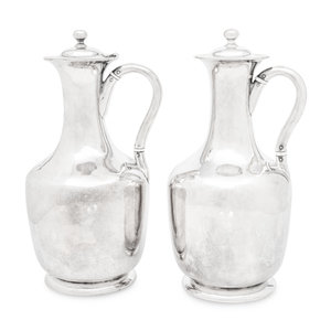 A Pair of Victorian Silver Pitchers Smith  2f6a7b
