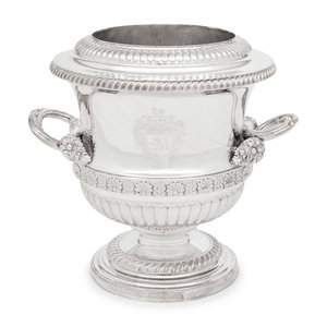 An English Silver-Plate Wine Cooler
19th