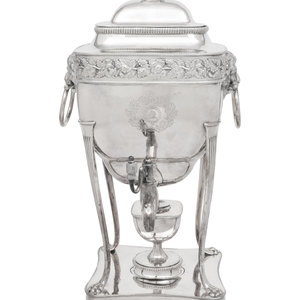 An English Silver-Plate Tea Urn
19th/20th
