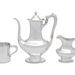 A Gorham Silver Three-Piece Coffee