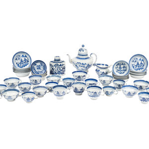 A Canton Blue and White Porcelain