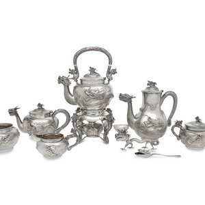 A Chinese Export Silver Seven Piece 2f6b8d