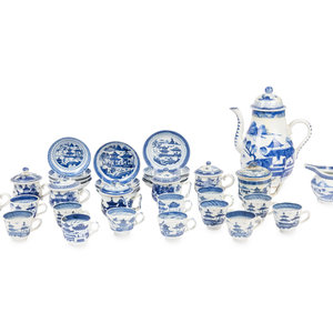 A Canton Blue and White Porcelain