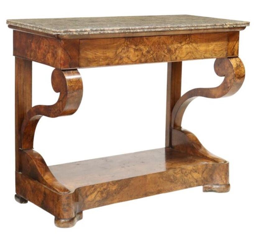 FRENCH EMPIRE STYLE MARBLE-TOP