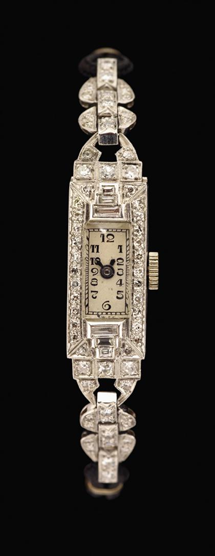 Platinum and diamond lady s wristwatch 4be01