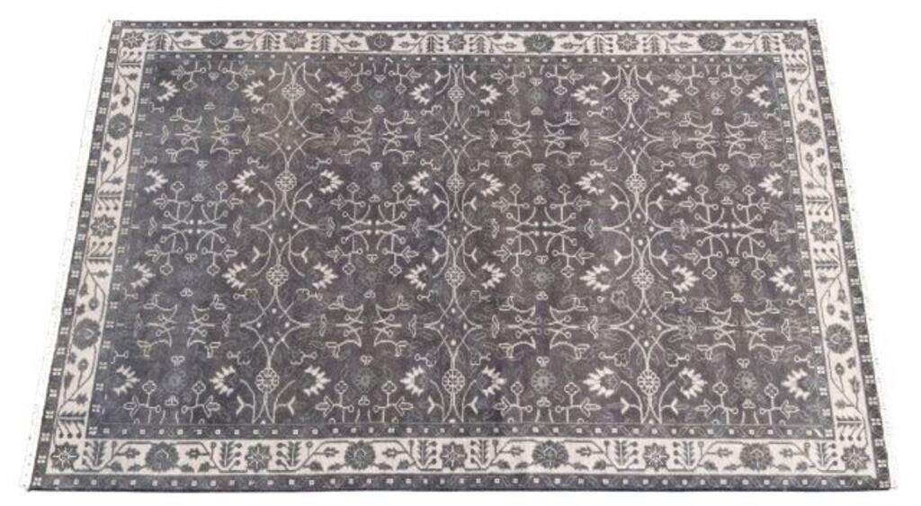 HAND-TIED INDO OUSHAK RUG, 8'2"