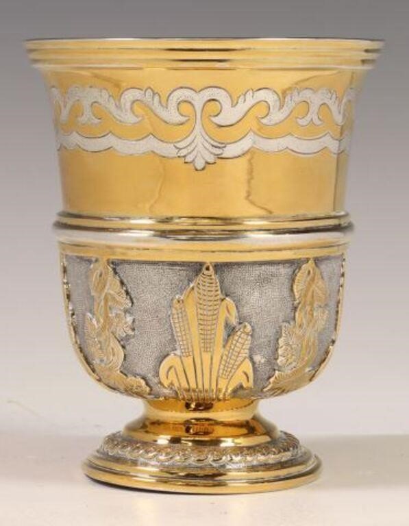TANE ORFEBRES SILVER GILT CHALICE,