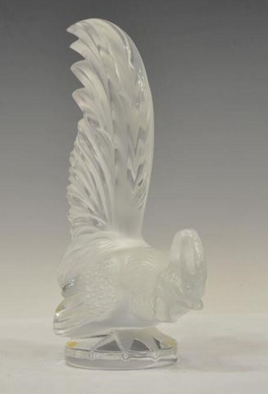 LALIQUE COQ NAIN ROOSTER CAR MASCOT