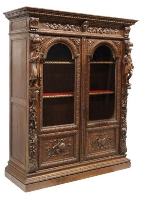 FRENCH HENRI II STYLE CARVED OAK 2f6ce1