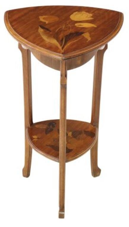 EMILE GALLE MARQUETRY INLAID TWO TIER 2f6ce5