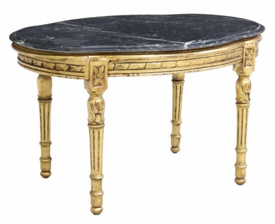 LOUIS XVI STYLE MARBLE-TOP GILTWOOD