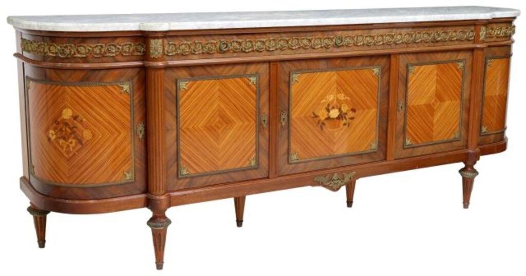 FRENCH LOUIS XVI STYLE MARBLE TOP 2f6d0b