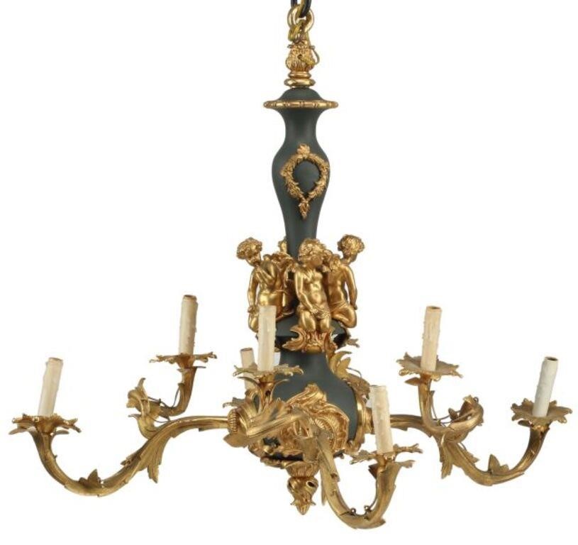 LOUIS XV STYLE BRONZE EIGHT LIGHT 2f6d44